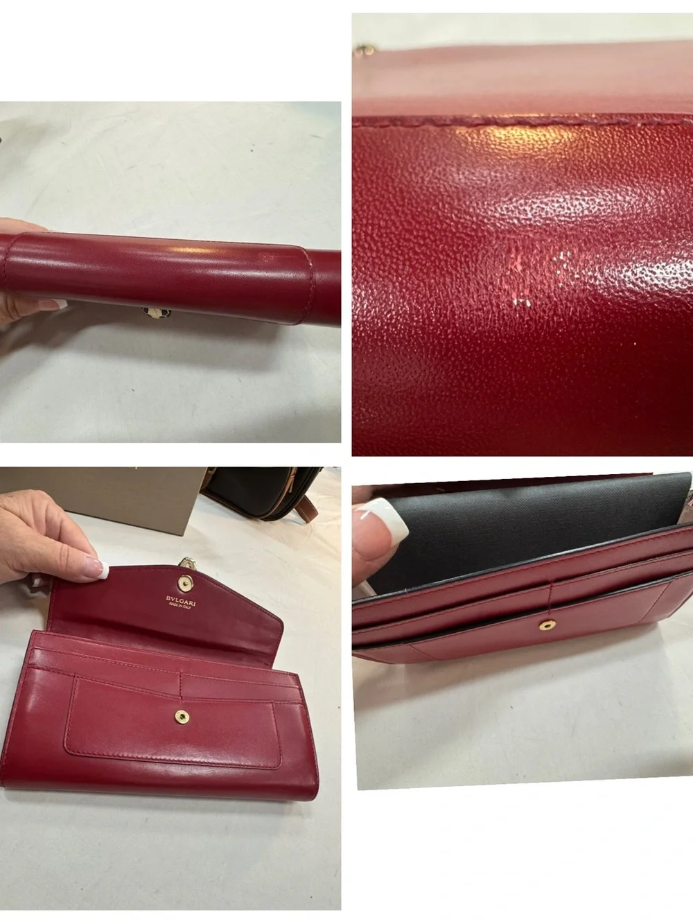 Bvlgari Ruby Rose Serpenti Envelope Clutch with Snakehead Clasp Full Inclusion